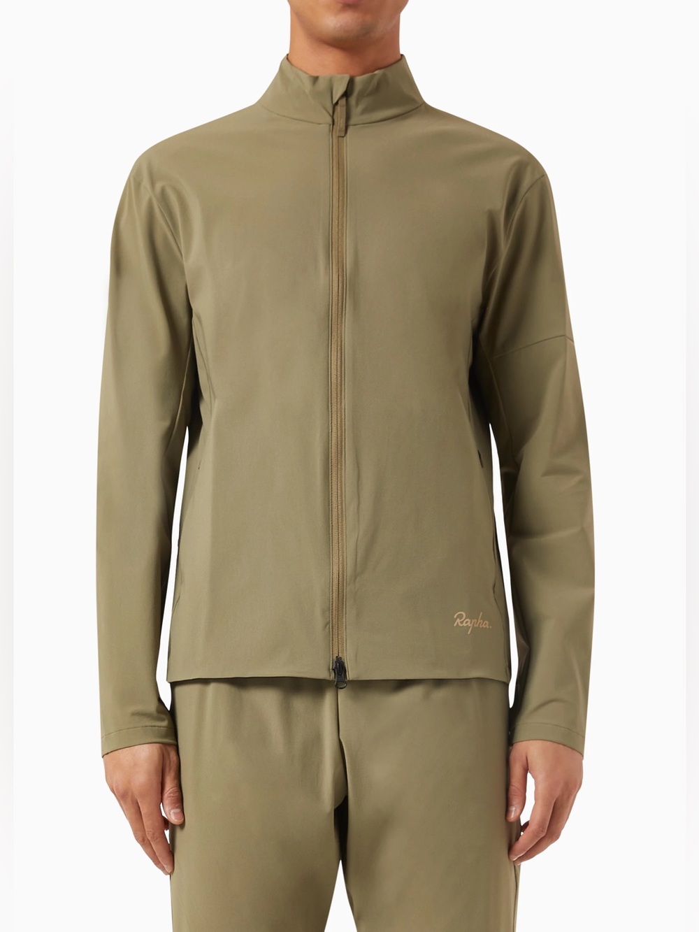 Rapha Men's Olive Green Full-Zip Windbreaker